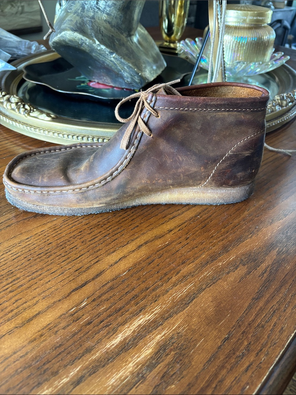 Clarks Wallabee Men's Brown Leather Chukka Boot Size 15